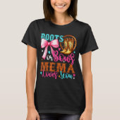 Boots Or Bows Mema Loves You Gender Reveal Party T-Shirt (Vorderseite)