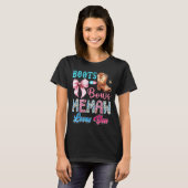 Boots Or Bows Memaw Loves You Gender Reveal Wester T-Shirt (Vorne ganz)