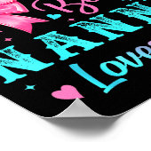 Boots Or Bows Nanny Loves You Gender Reveal Family Poster (Ecke)