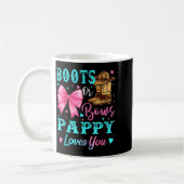 Boots Or Bows Pappy Loves You Gender Reveal Family Kaffeetasse (Links)