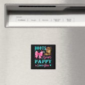 Boots Or Bows Pappy Loves You Gender Reveal Family Magnet (In Situ (Geschirrspüler))