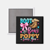 Boots Or Bows Ppy Loves You Gender Reveal Family Magnet (Vorderseite/Rückseite)