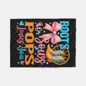 Boots Or Bows Ps Loves You Gender Reveal Family  Fleecedecke (Vorderseite (Horizontal))