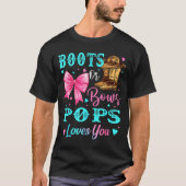 Boots Or Bows Ps Loves You Gender Reveal Family T-Shirt (Vorderseite)