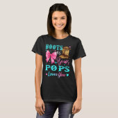 Boots Or Bows Ps Loves You Gender Reveal Family  T-Shirt (Vorne ganz)