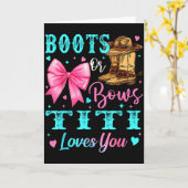 Boots Or Bows Titi Loves You Gender Reveal Family Karte (Gelbe Blume)