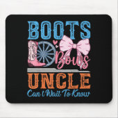 Boots Or Bows Uncle Loves You Gender Reveal Family Mousepad (Vorne)