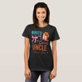 Boots Or Bows Uncle Loves You Gender Reveal Party T-Shirt (Vorne ganz)