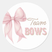 Boots or Bows Western Gender Reveal Voting Runder Aufkleber (Vorderseite)