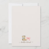 Boots or Bows Western Theme Gender Reveal Party Einladung (Rückseite)