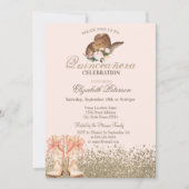 Boots Quinceañera Einladung (Vorderseite)