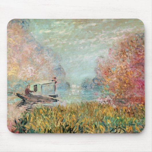 Boots-Studio Claude Monets | auf der Seine Mousepad (Vorne)