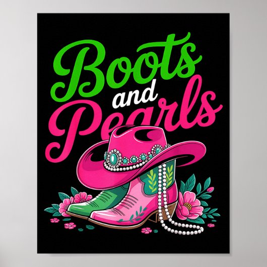 Boots To The Ground Nk Cowgirl Poster (Vorne)