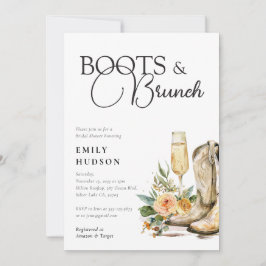 Boots- und Brunch Western Bridal Dusche Einladung