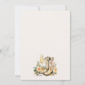 Boots und Bubbly Western Bridal Dusche Einladung (Rückseite)