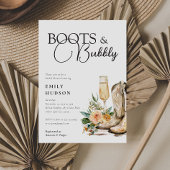 Boots und Bubbly Western Bridal Dusche Einladung