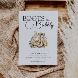 Boots und Bubbly Western Bridal Dusche Einladung