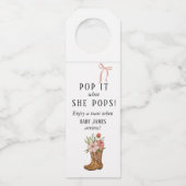 Boots und Schleifen POP IT  Flaschenanhänger (Vorderseite)