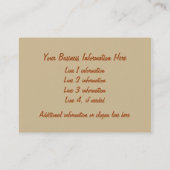 Boots- und Spurs-Western-Visitenkarte Visitenkarte (Rückseite)