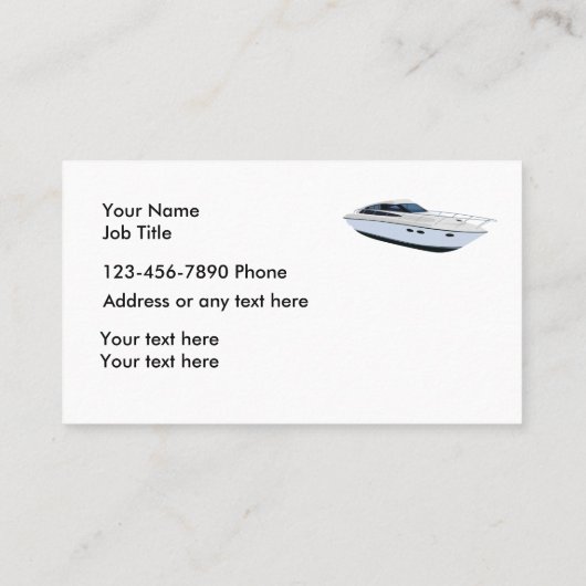 Boots-Visitenkarten Visitenkarte (Rückseite)