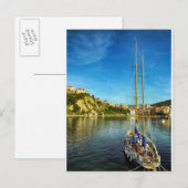 Bootsanflug an der Küste | Agropoli Postkarte (Vorne/Hinten)