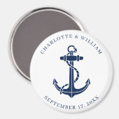 Bootsanker Strand Hochzeitsgeschenke Magnet (Vorderseite/Rückseite)