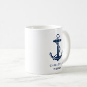 Bootsanker-Strand-Hochzeitsgeschenke Swag Kaffeetasse (VorderseiteRechts)