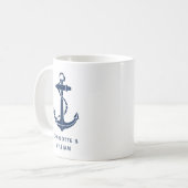 Bootsanker-Strand-Hochzeitsgeschenke Swag Kaffeetasse (Vorderseite Links)