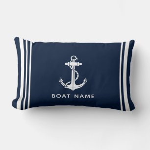 Bootsanker Strandhaus Navy Blau Nautisch Maßgeschn Lendenkissen