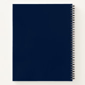 Bootsanker und Name Navy Blau Kapitäns Logbuch Notizblock (Rückseite)