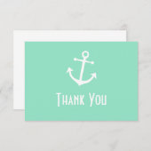 Bootsanker Vielen Dank, dass Sie Karten (blassgrün (Vorne/Hinten)