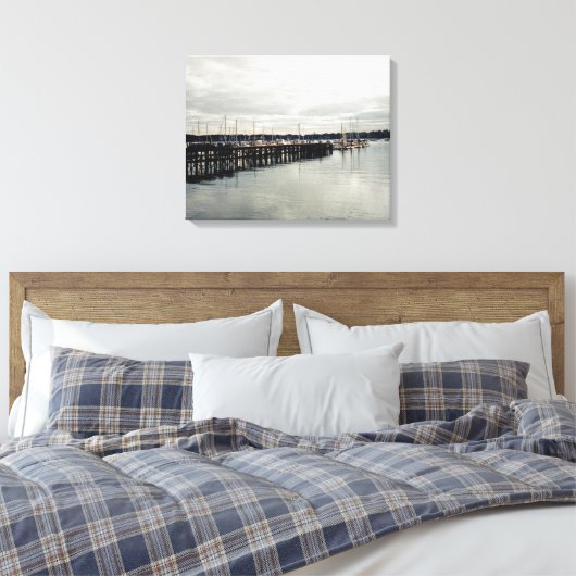 Bootsanleger Leinwanddruck (Insitu (Schlafzimmer))