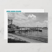 Bootsanleger mit Bridge Street Uhrturm Postkarte (Vorne/Hinten)