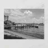 Bootsanleger mit Bridge Street Uhrturm Postkarte (Vorderseite)