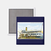 Bootsanlegestelle in New Harbour, Block Island, R. Magnet (Vorderseite/Rückseite)