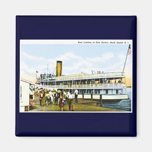 Bootsanlegestelle in New Harbour, Block Island, R. Magnet (Vorne)