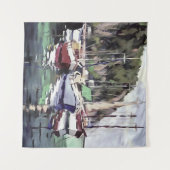 Bootsanlegestelle in Turunc Gulet Sailboat Akrylli Wandteppich (Vorderseite (Horizontal))