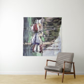 Bootsanlegestelle in Turunc Gulet Sailboat Akrylli Wandteppich (Beispiel (Horizontal))