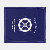 Bootsanlegestelle mit Kompass-Rose Maßgeschneidert Fleecedecke (Vorderseite (Horizontal))