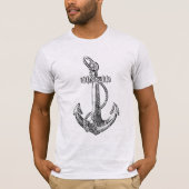 Bootsanschor Nautic Etching Grunge wie T-Shirt (Vorderseite)