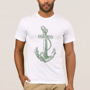 Bootsanschor Nautic Etching Grunge wie T-Shirt