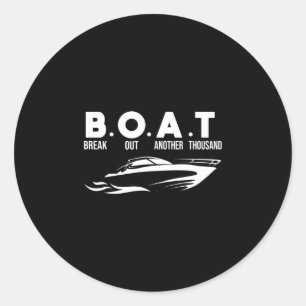 Bootsausbruch ein weiteres Tausend Runder Aufkleber