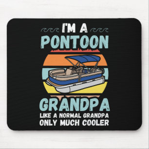 Bootsbesitzer Pontoon Opa Großvater Pon Mousepad