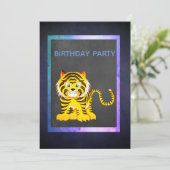 BOOTSCHAFT BIRTHDAY PARTY EINLADUNG (Stehend Vorderseite)