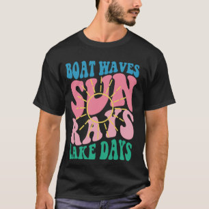 Bootschaft Sonnenstrahlen Seewellen Retro Groovy S T-Shirt
