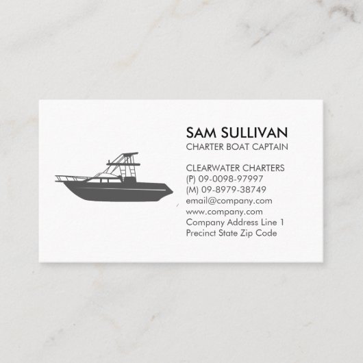 Bootscharta Fischerei Visitenkarte (Vorderseite)
