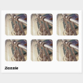 Bootsdeck Quadratischer Aufkleber (Blatt)