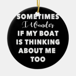 Bootsdenken über mich, um Motorboote zu entwerfen Keramik Ornament
