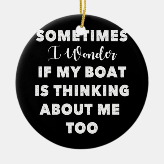 Bootsdenken über mich, um Motorboote zu entwerfen Keramik Ornament (Vorne)