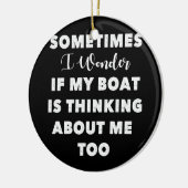 Bootsdenken über mich, um Motorboote zu entwerfen Keramik Ornament (Links)